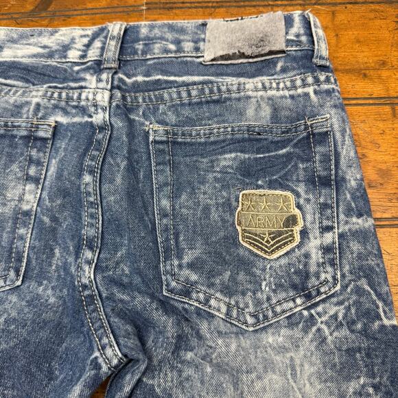 Road Narrows army patches distressed jeans youth size 12 - Picture 8 of 9
